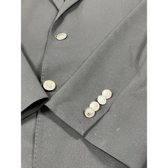 Versace Collection Blazer Mens 54 Black Wool Two Button Sport Coat Notch Lapel - Picture 13 of 15
